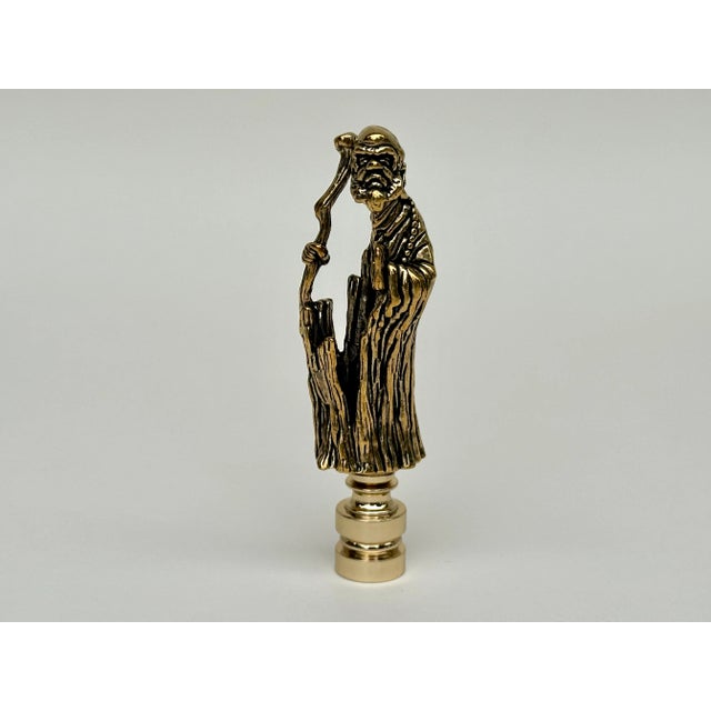 Chinese Immortals Lamp Finials - A Pair For Sale - Image 4 of 5
