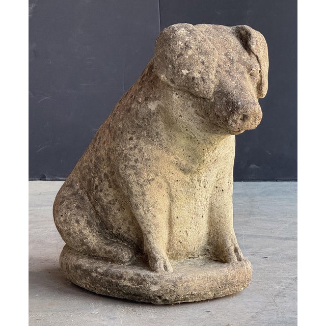 English Garden Stone Statuary Pig For Sale - Image 11 of 12