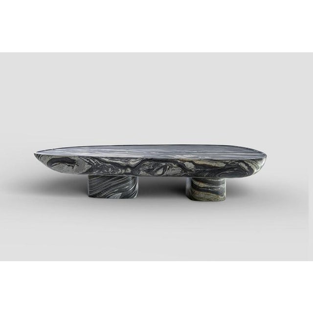 Shell Calacatta Midnight Coffee Table by Etamorph For Sale - Image 4 of 6