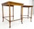 Mid-Century Modern Fine Baker c1970s Marquetry Top Pair of Nesting Side End Tables MINT For Sale - Image 3 of 16