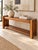 Mid-Century Modern Vintage Mid-Century Solid Wood Two-Tone Bench or Low Console, 60” For Sale - Image 3 of 7