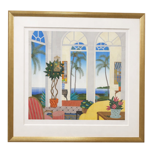 Late 20th Century Thomas McKnight “Palm Beach” Framed Serigraph, Signed & Numbered