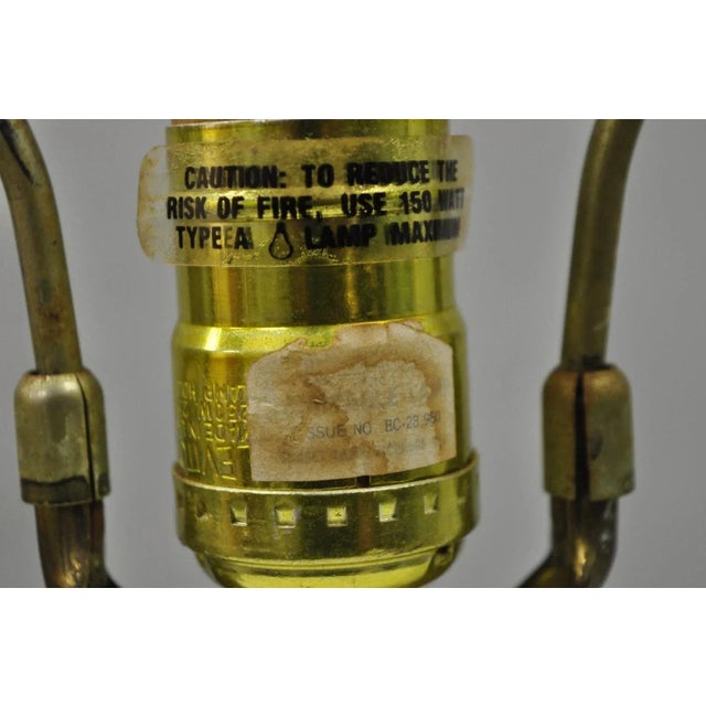 Vintage Postmodern Beach House Ceramic Plaster White Bulbous Table Lamps, a Pair For Sale - Image 9 of 11