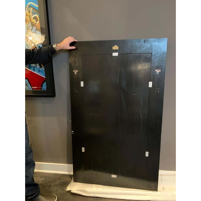 Original Signed Karl Springer Large Wall Hanging Mirror in Tessellated Horn For Sale - Image 10 of 11