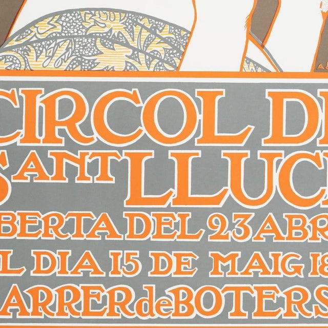 Original Poster Exhibition of the Círcol De Sant Lluch, 1969 For Sale - Image 6 of 11