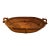 Large Oval Rattan Basket With Wood Handles For Sale