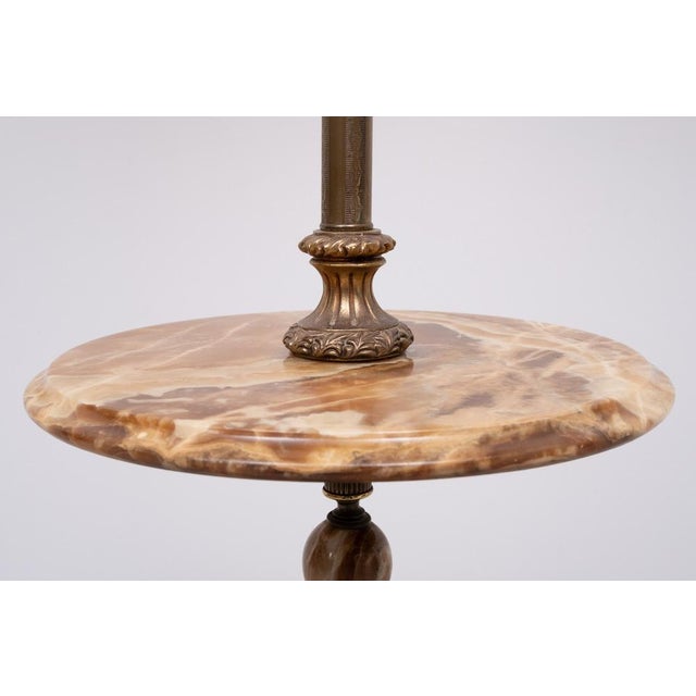 Gemstone Onyx Floor Lamp from Deknudt, Belgium, 1970s For Sale - Image 7 of 14