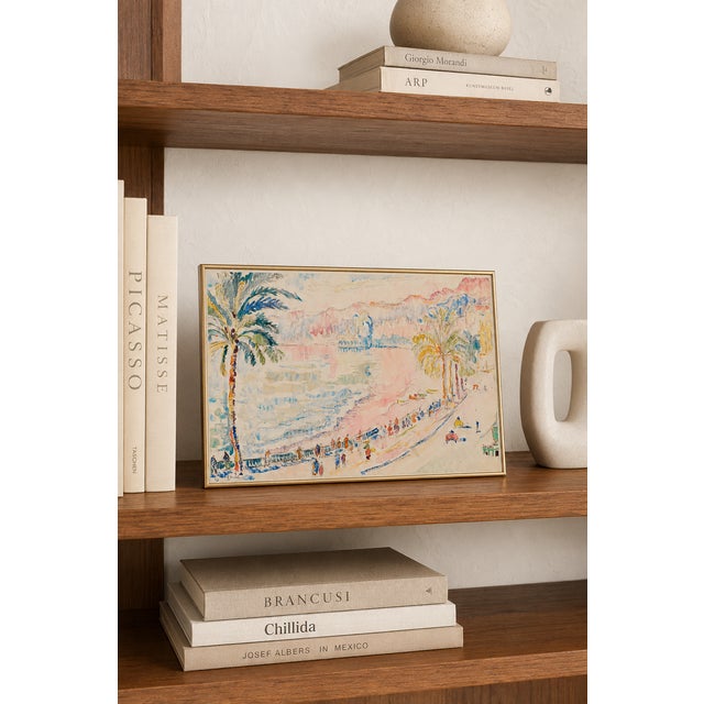 French Nice Promenade Des Anglais French Riviera Watercolor Art Print by Paul Signac — 12" X 8" For Sale - Image 3 of 7