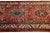 Textile Red Vintage Persian Heriz Handmade Geometric Wool Runner For Sale - Image 7 of 9