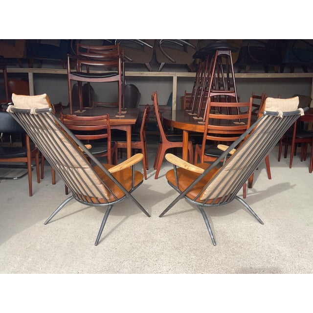 These stunning armchairs are in good used condition, stable and sound in construction. The frame is made out of iron with...