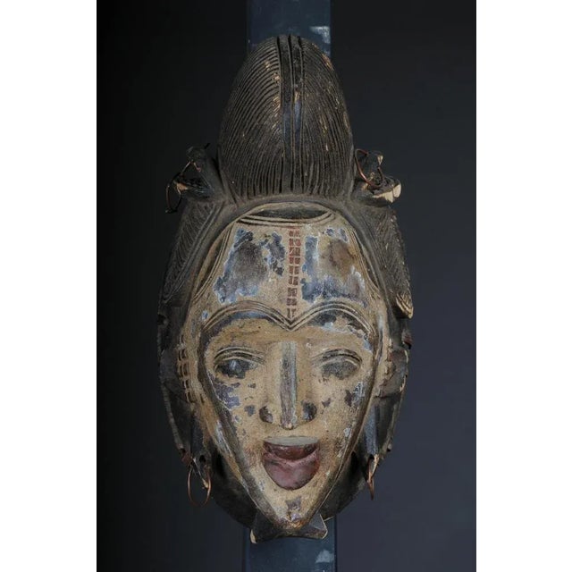 Antique Carved Wooden Face Mask For Sale - Image 5 of 13