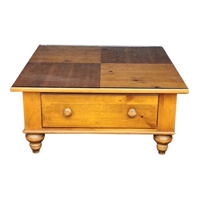 Mid 20th Century Vintage Romweber Pine Rustic Style Coffee Table For Sale