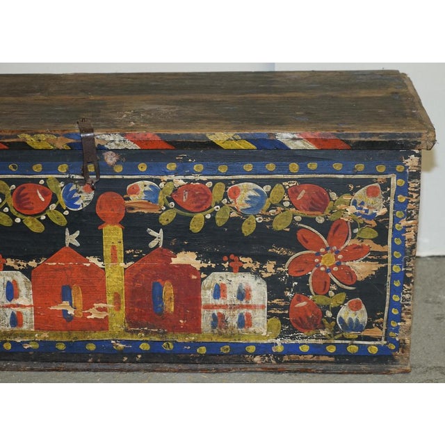1900 - 1909 Romanian Blanket Chest, 1900s For Sale - Image 5 of 17