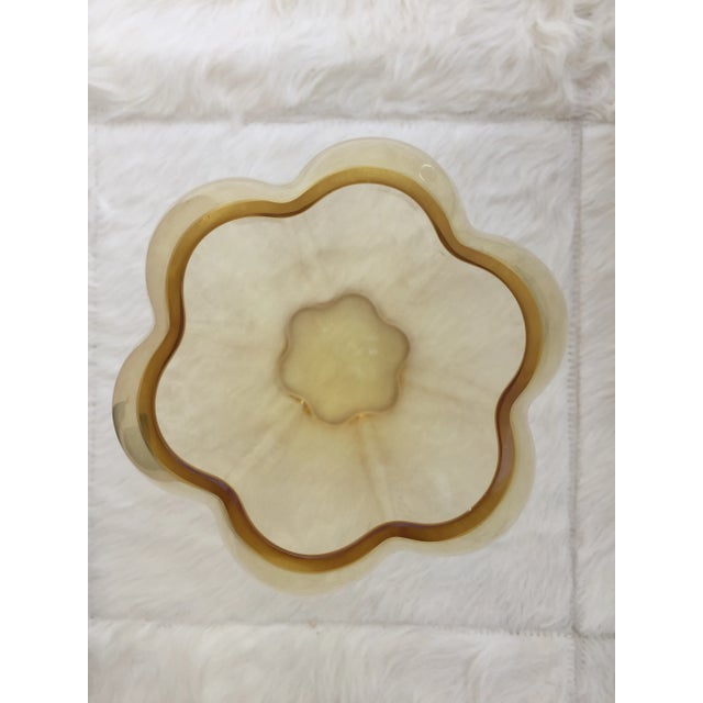 Fostoria Glass Company George Sakier for Fostoria Glass Company Gold “Lotus” Vase For Sale - Image 4 of 6