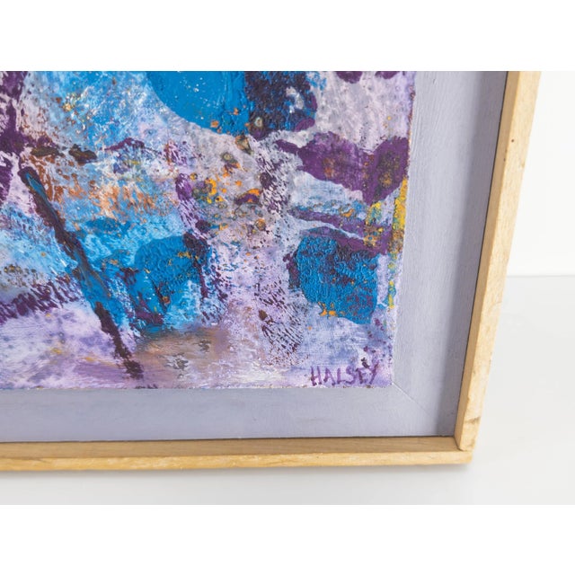 Wood 1990's William Melton Halsey Contemporary Modern Southern Abstract Painting For Sale - Image 7 of 12