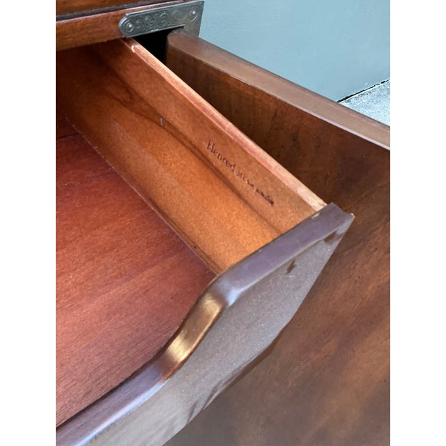 Sienna Vintage Henredon Asian Brass Detail Cabinet For Sale - Image 8 of 12