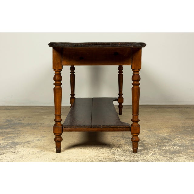 Late 19th Century French Provincial Pine Draper’s Table or Kitchen Island For Sale - Image 15 of 18