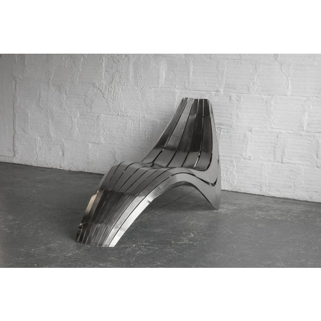 Metal Wind Tunnel Chaise Lounge by The Good Mod For Sale - Image 7 of 9