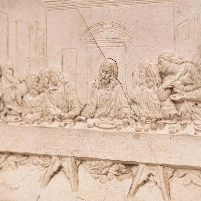 Plaster Wall Artwork of the Last Supper, 1950s For Sale - Image 12 of 17