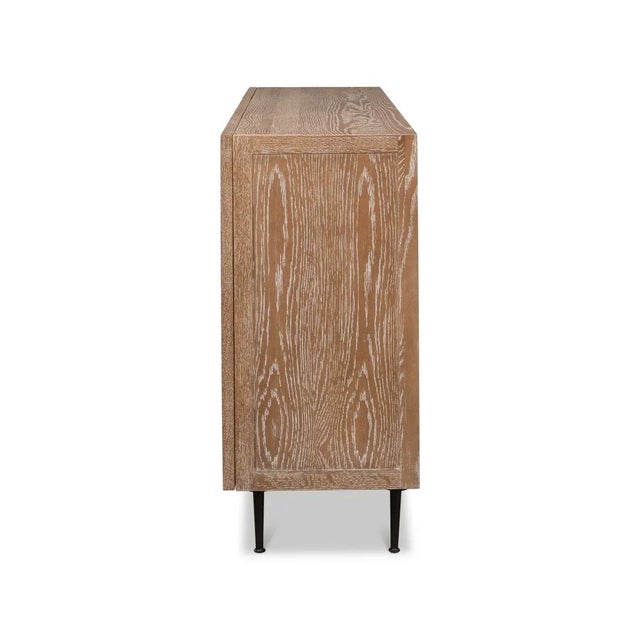 Modern Style Washed Oak Credenza For Sale - Image 9 of 11