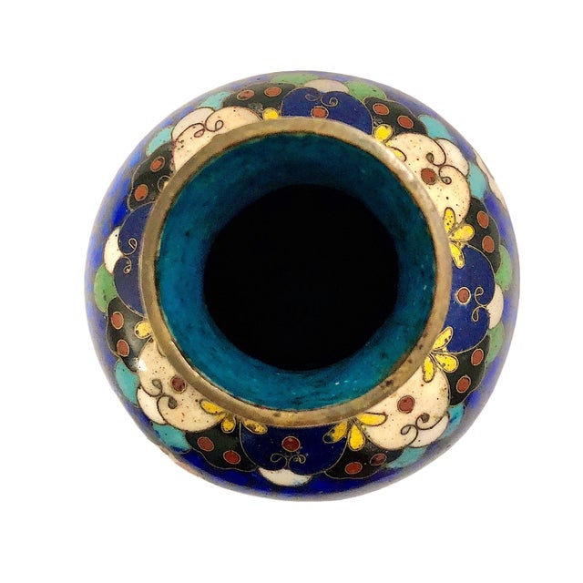 Late 19th-Century Japanese Cloisonné Dragon Cabinet Vase For Sale - Image 12 of 14