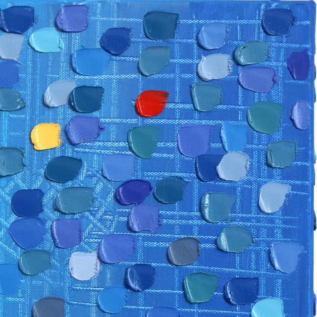 2020s Whispers in Blue - Abstract Figurative Landscape Textured Impasto Oil Painting by Ekaterina Ermilkina For Sale - Image 5 of 8