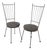 Pr. Mid Century Wrought Iron Side Chairs After Mathieu Mategot C. 1950's For Sale