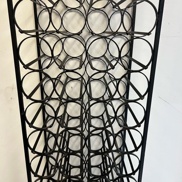 Metal 1950s Arthur Umanoff 67-Bottle Free Standing Wine Rack For Sale - Image 7 of 8