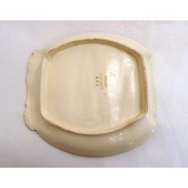 Green Mid-Century Modern Asparagus Serving Dish in French Barbotine Earthenware from Keller & Guérin, 1940s For Sale - Image 8 of 12