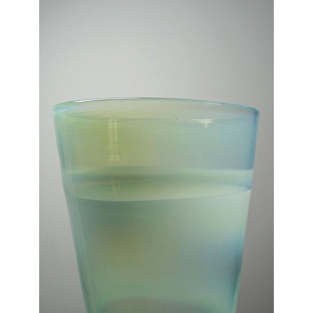 1960s Vintage Scandinavian Opaline Blown Glass Vase in the style of Kosta Boda, 1960s For Sale - Image 5 of 12