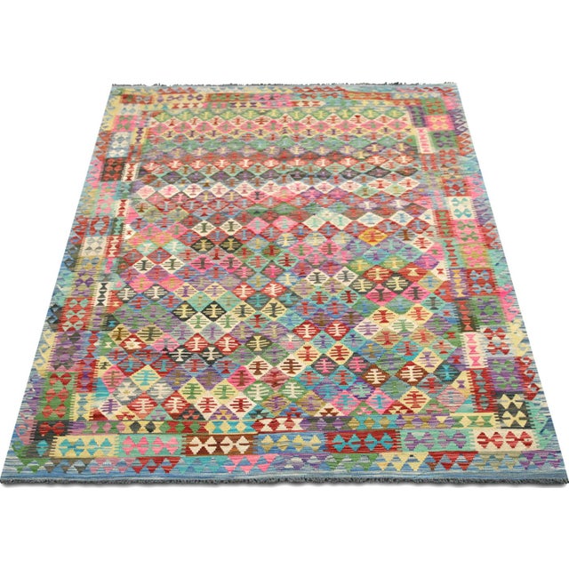 1960s 1960s Afghan Maimana Kilim For Sale - Image 5 of 5