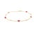 Gold Natural Ruby Diamond Chain Bracelet in 18k Solid Yellow Gold For Sale - Image 8 of 9