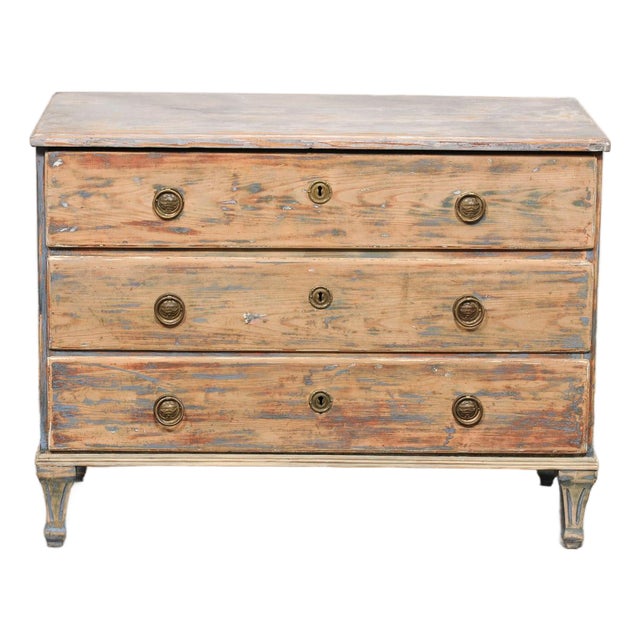Swedish 19th Century Three-Drawer Chest For Sale