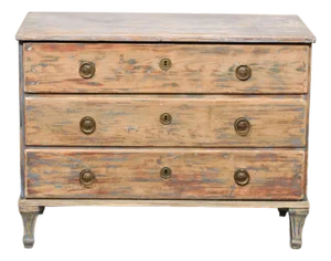 Swedish 19th Century Three-Drawer Chest