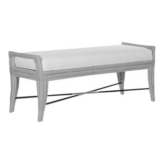 Malacca Bench - Light Gray For Sale