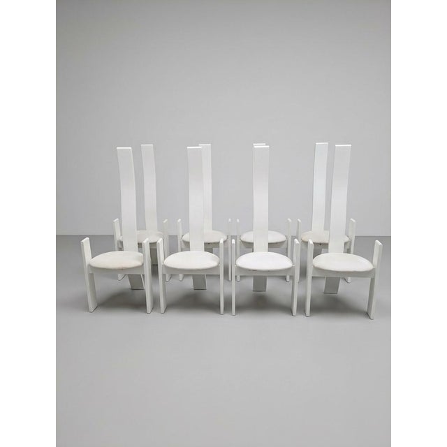 Poggi White Golem Chairs by Vico Magistretti for Poggi, 1960s, Set of 8 For Sale - Image 4 of 18