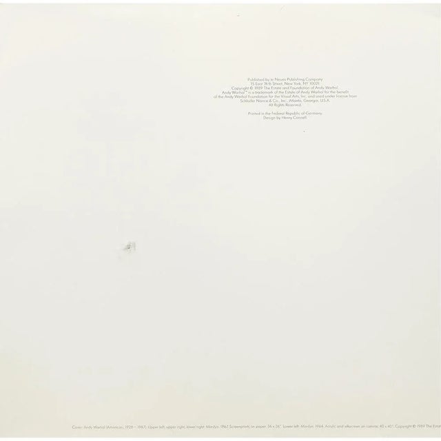 Printmaking Materials 1989 After Andy Warhol "Four Marilyns, 1964 and 1967" Print Book Cover For Sale - Image 7 of 11