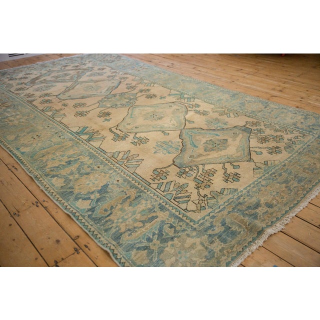 Cream 1940s Vintage Persian Malayer Asymmetric Medallion Wool Carpet For Sale - Image 8 of 11