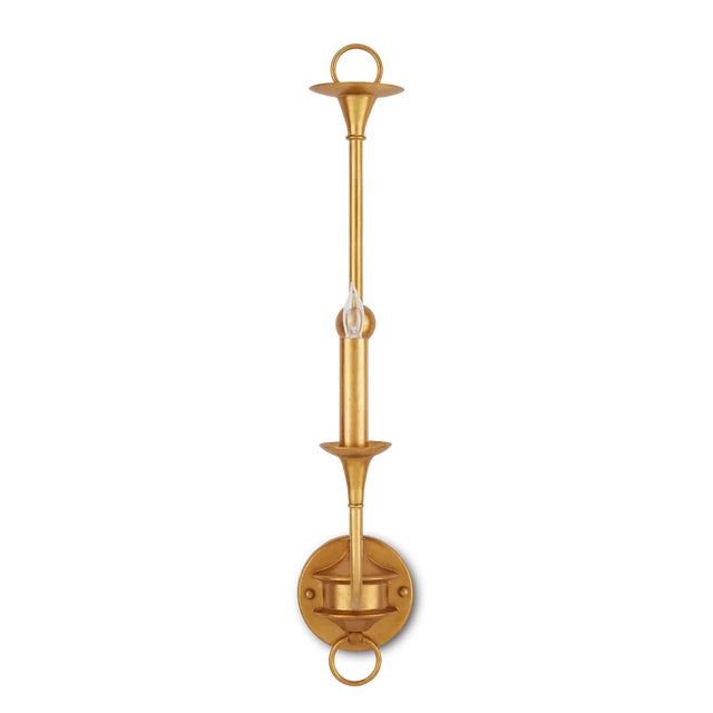 Transitional Currey & Company Nottaway Gold Wall Sconce For Sale - Image 3 of 5