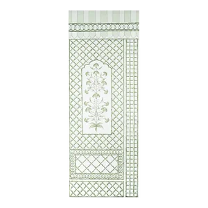 Sample - Schumacher x Marie-Anne Oudejans Bamboo Trellis Panel A in Green