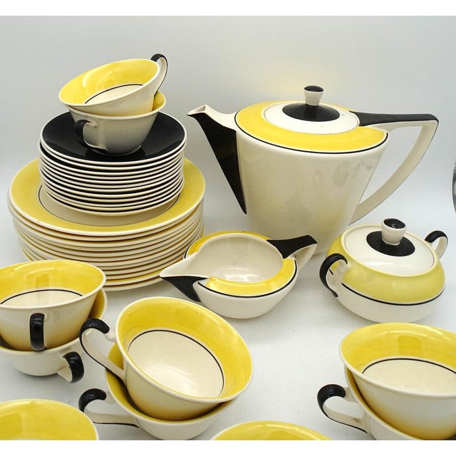 Art Deco Dutch Ineke Service Set by Edmond Bellefroid for Petrus Regout Maastricht Koninklijke Sphinx, 1933, Set of 39 For Sale - Image 16 of 18