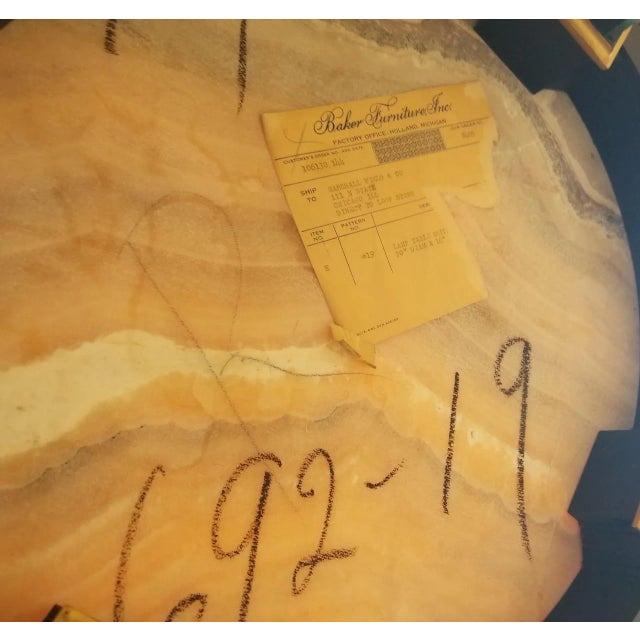 1950s Round Marble-Top Low Table by Baker For Sale In Chicago - Image 6 of 10