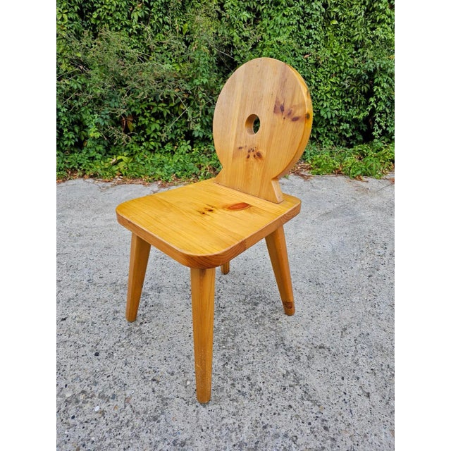 Brown Brutalist Sculptural Chairs in Pine attributed to Gilbert Marklund, 1970s, Set of 4 For Sale - Image 8 of 12