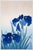 Blue Iris Flowers by Ohara Koson, Japanese Woodblock Print, 32" X 48" For Sale