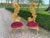 1980s Italian Rococo Gold Beech Velvet Side Chairs 2pc- Pair For Sale - Image 14 of 18