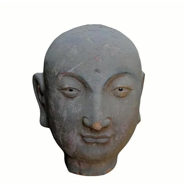 Late 19th Century Asian Antique Clay Lohan Head For Sale - Image 4 of 4
