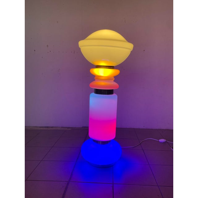 Glass Birillo Floor Lamp from AV Mazzega, 1970s For Sale - Image 4 of 15