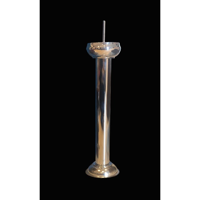 Large Vintage Chrome-Plated Metal Standing Ashtray, 1970s For Sale - Image 11 of 11