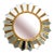 Large Gilded Italian Regency Sunburst Wall Mirror For Sale