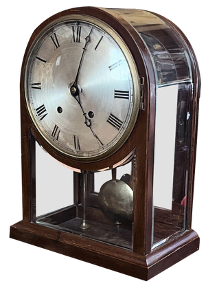 Quarter Striking Victorian Glass Table Clock